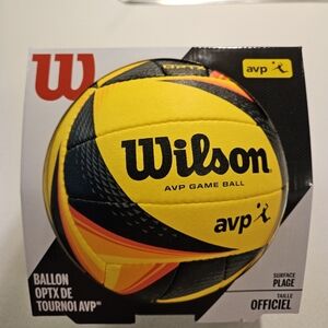 Wilson AVP OPTX Tour Volleyball - Yellow and Black